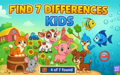 Find Seven Differences: Kids