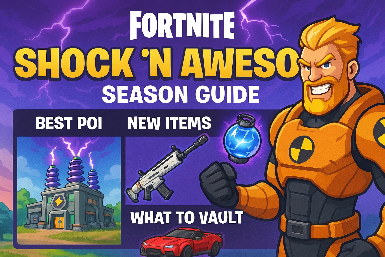 Fortnite “Shock ’N Awesome” Season Guide: Best POIs, New Items, What to Vault