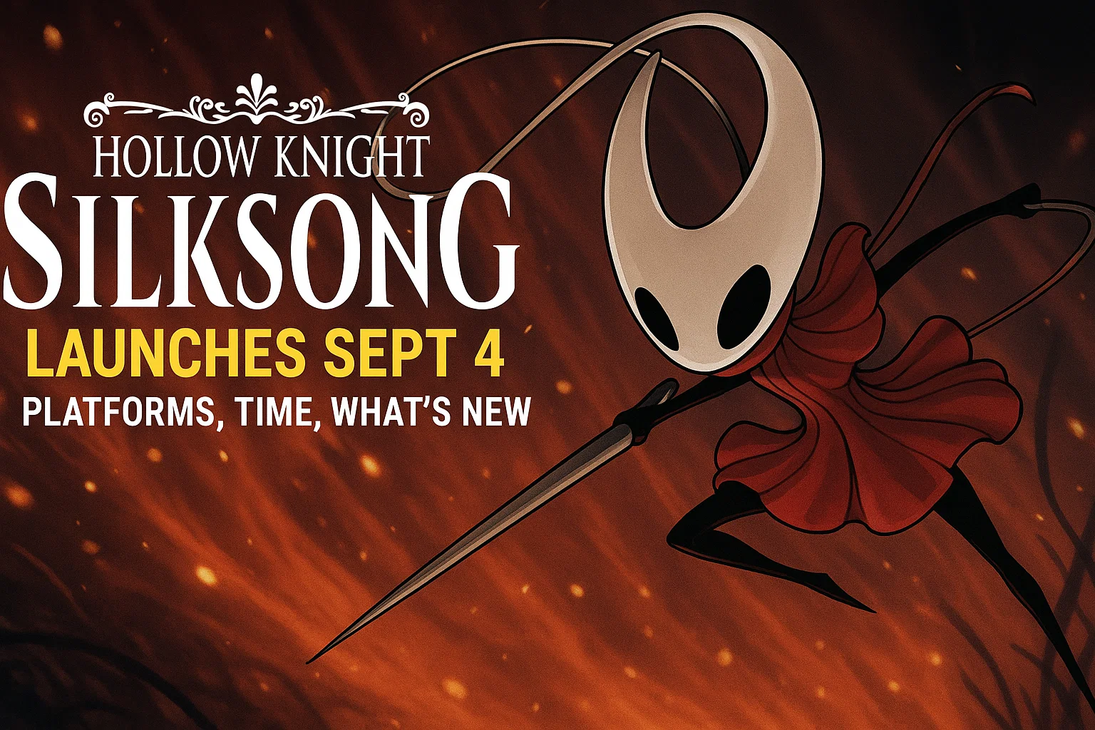 Hollow Knight: Silksong Launches Sept 4, Platforms, Time, What’s New