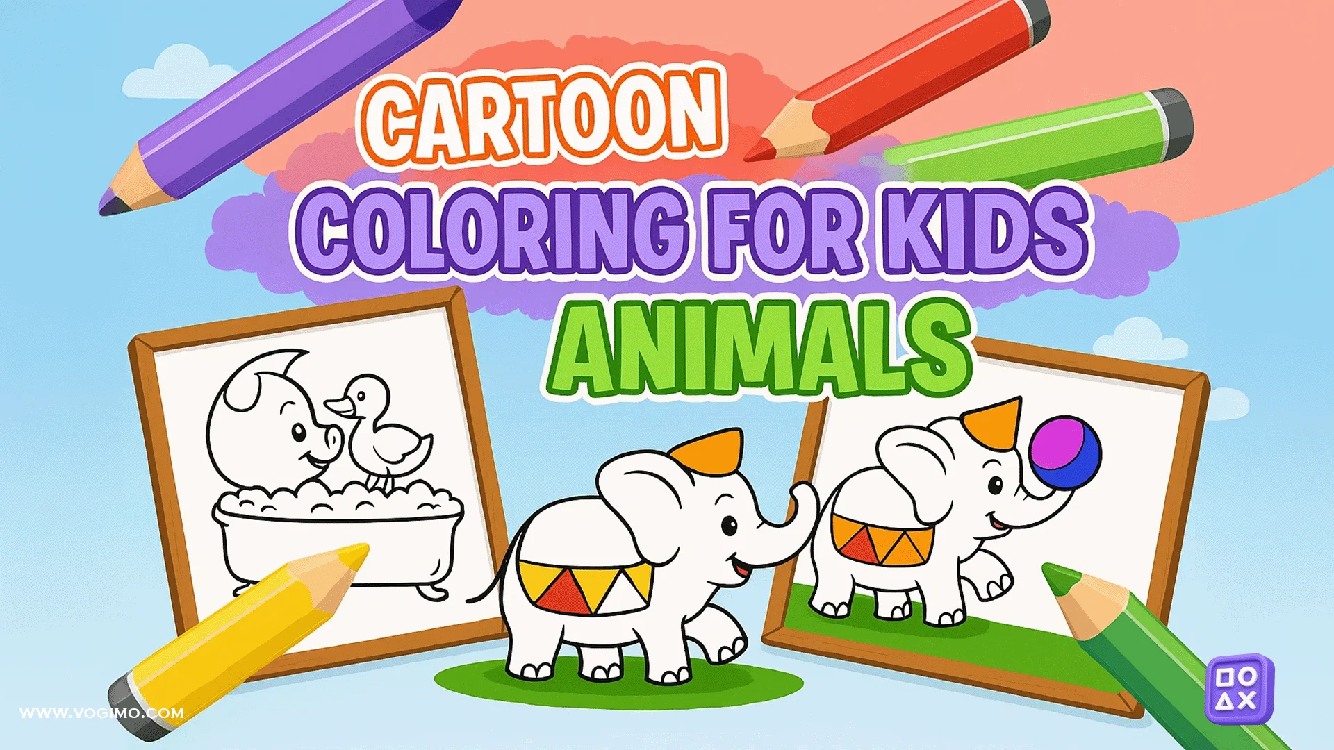 Cartoon Coloring For Kids Animals - Play Online Game For Free !