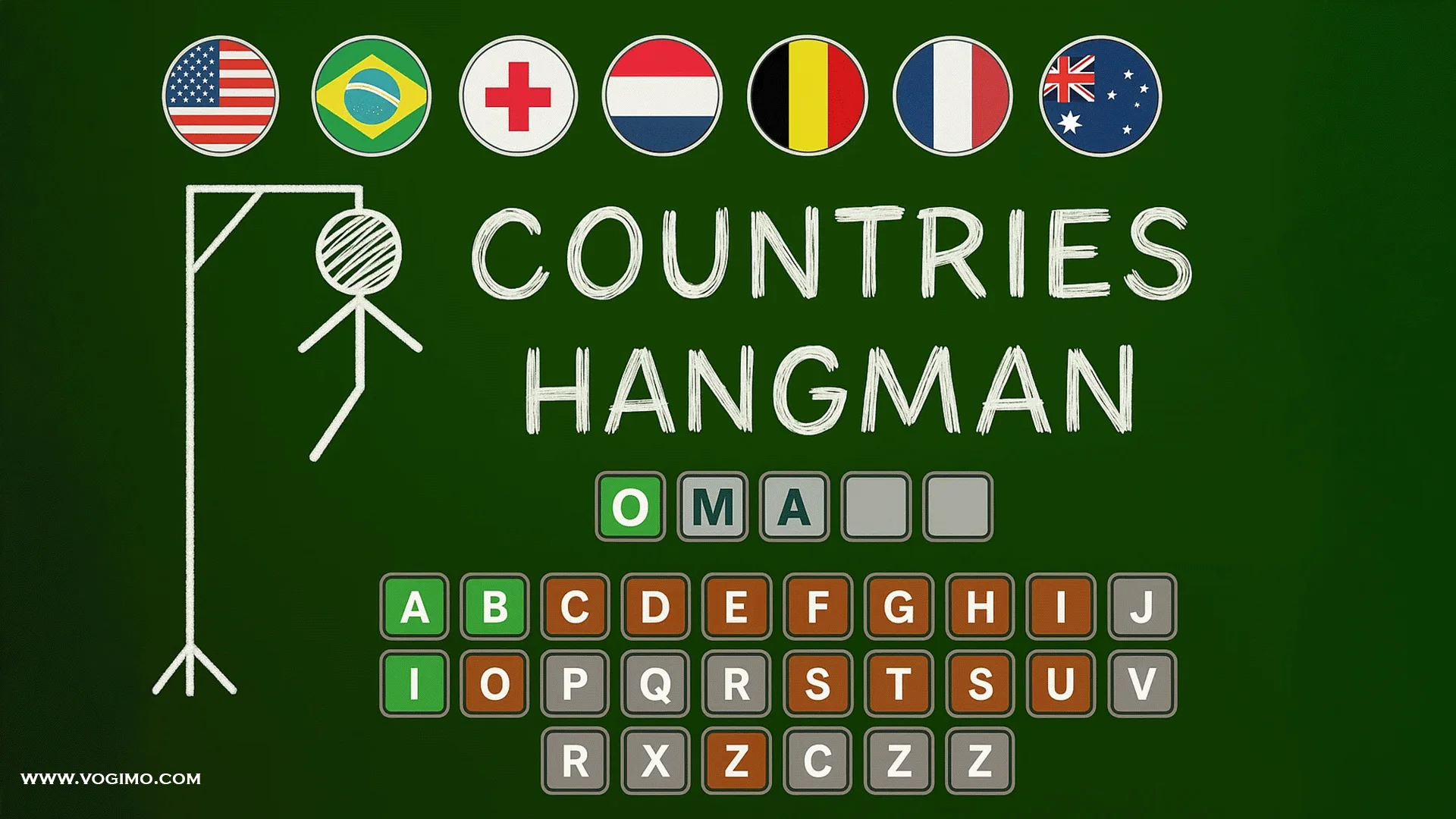 Countries Hangman - Play Online Game For Free!