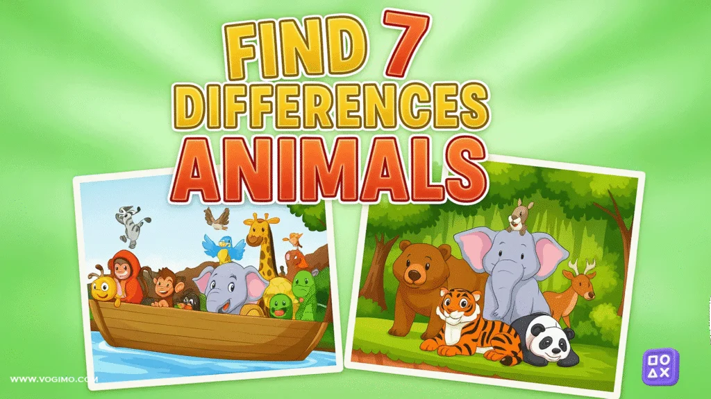 Find Seven Differences Animals - Play Online Game For Free!