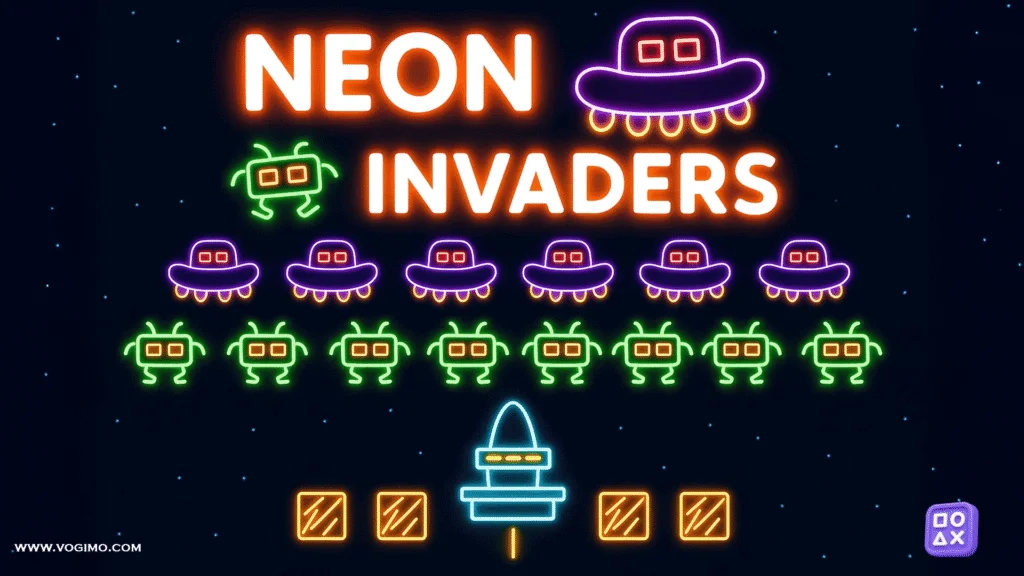 Neon Invaders - Play Online Game For Free!